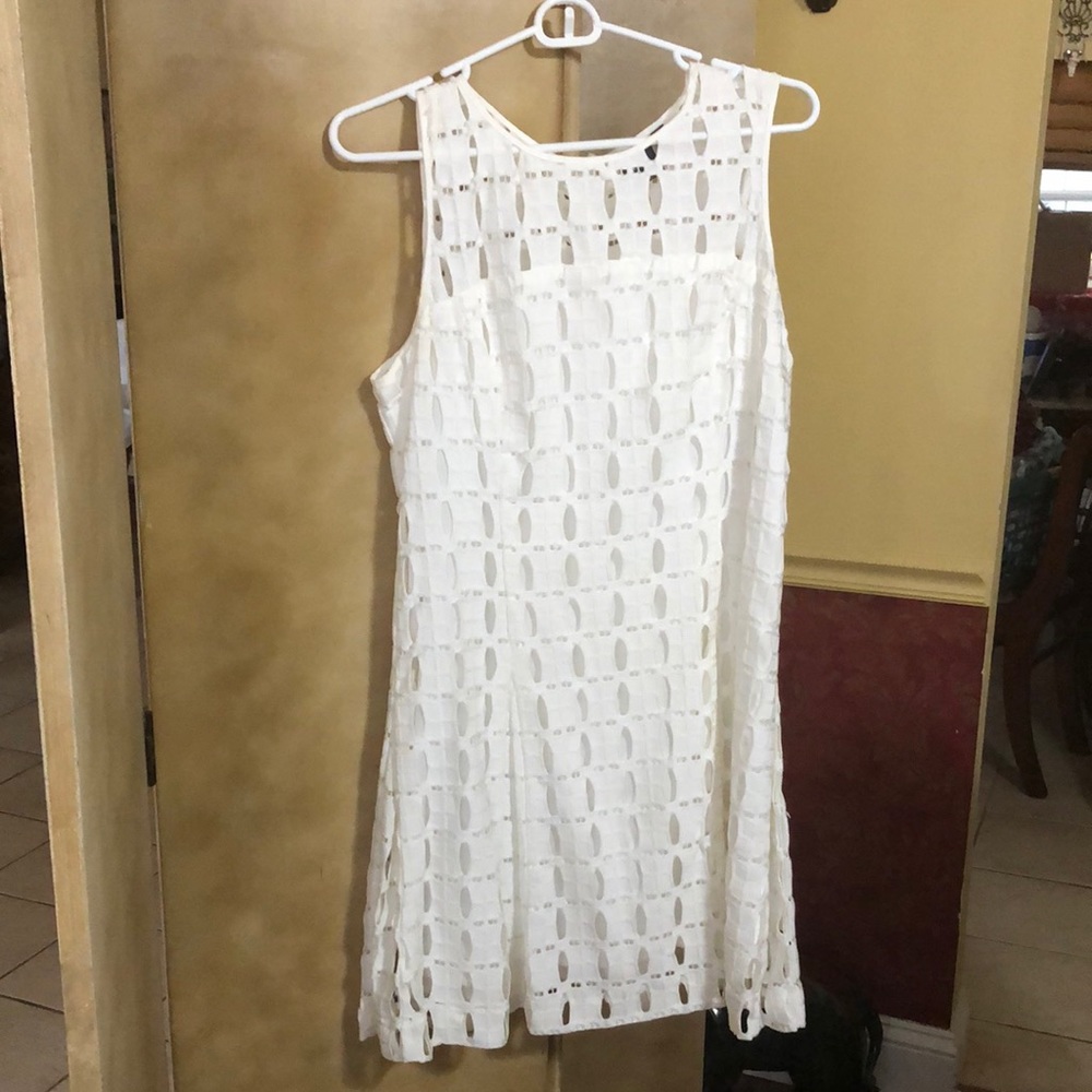 Rafaella size 6 white lined dress, worn twice